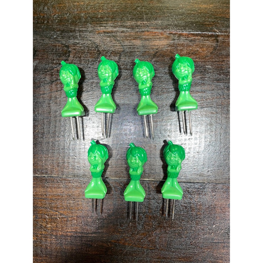 7 Vintage Pillsbury Jolly Green Giant Corn‎ Little Sprouts Holders 1994